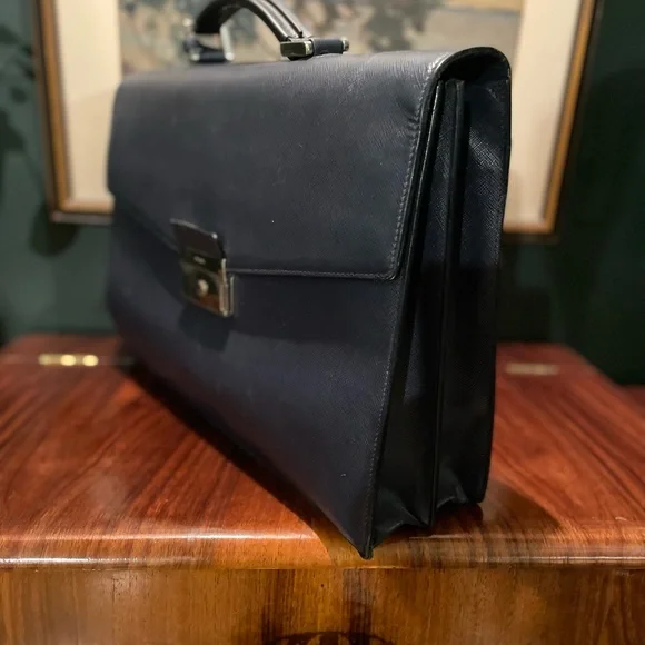 2012 excellent condition PRADA Baltic Blue Briefcase - Picture 4 of 5